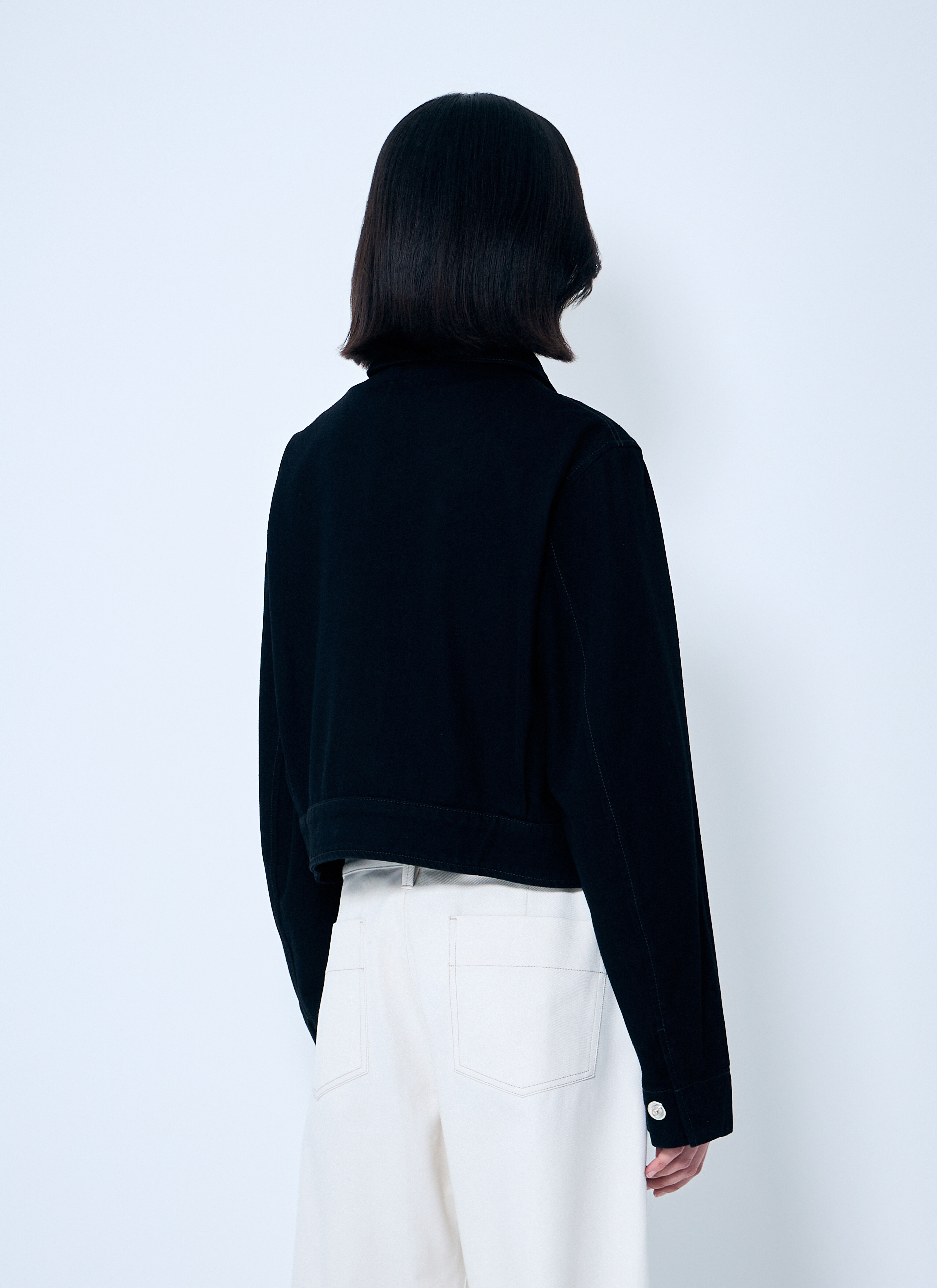 Cropped Denim Jacket - 4