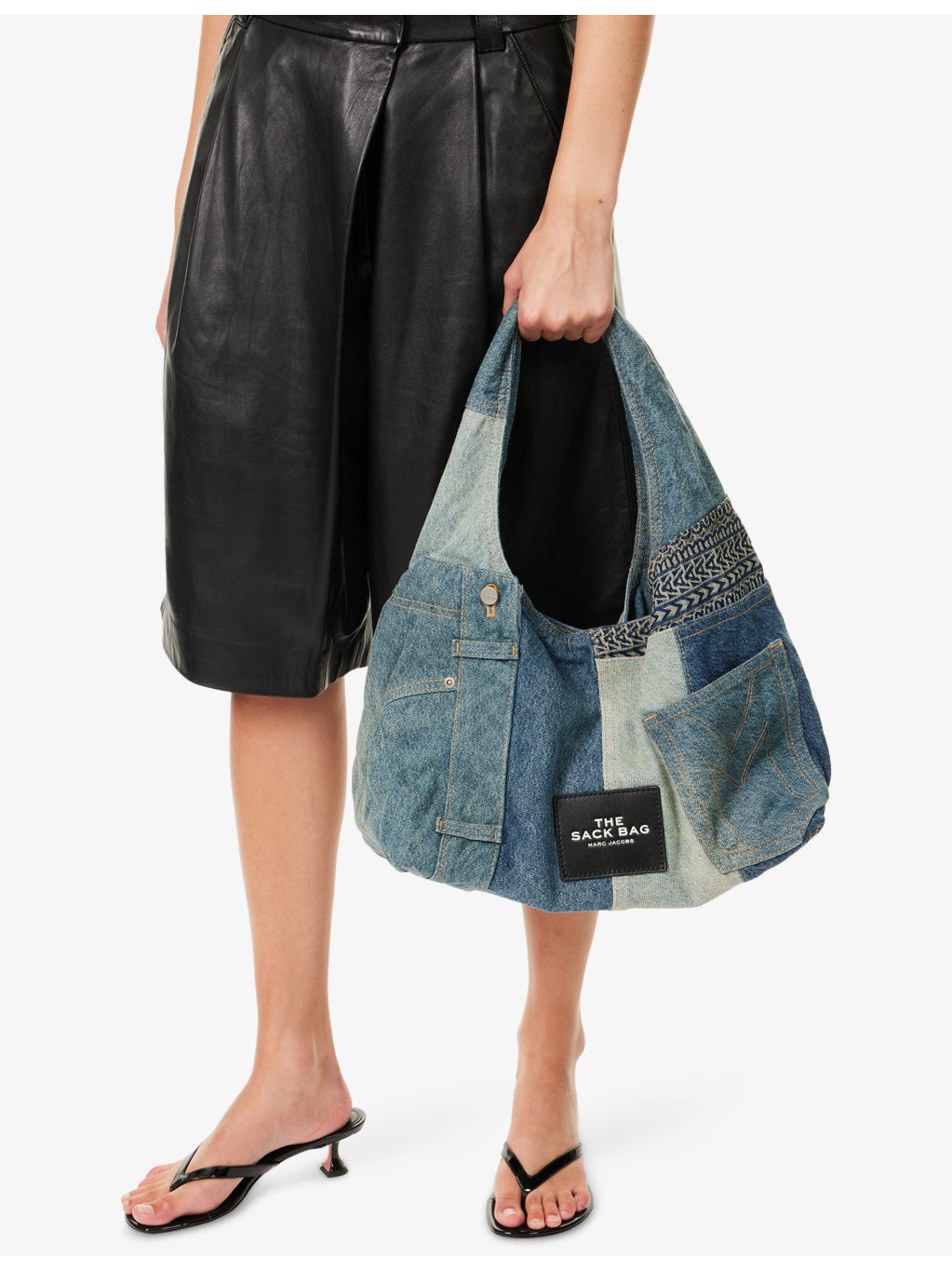 The Deconstructed Denim Sack Shoulder Bag - 3