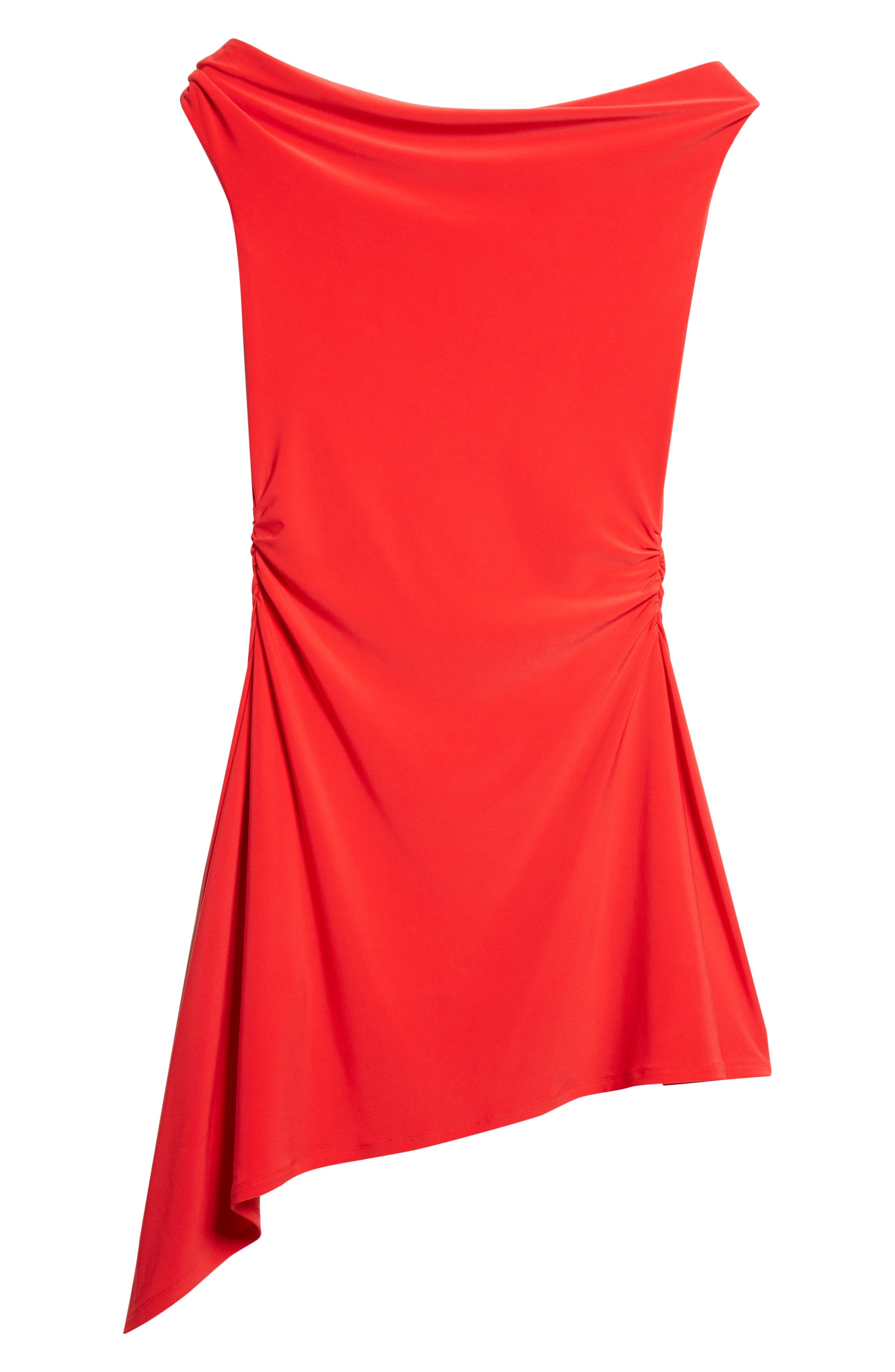 Sandy Liang Riverton Asymmetric Jersey Minidress in Red at Nordstrom - 5