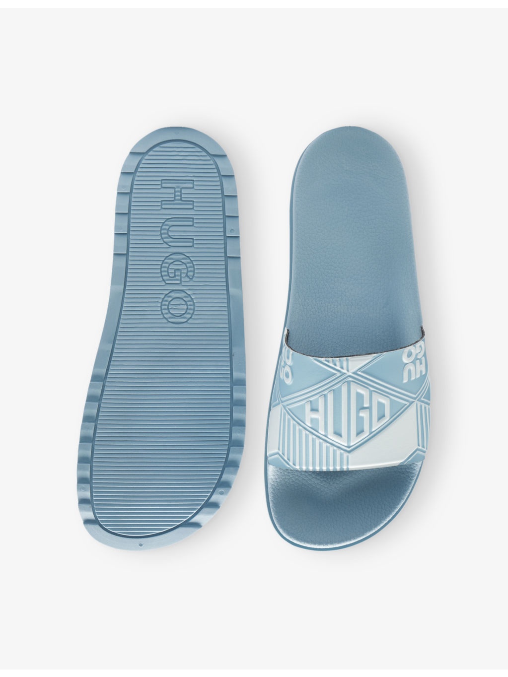 Geometric Logo-Embossed Slides - 3