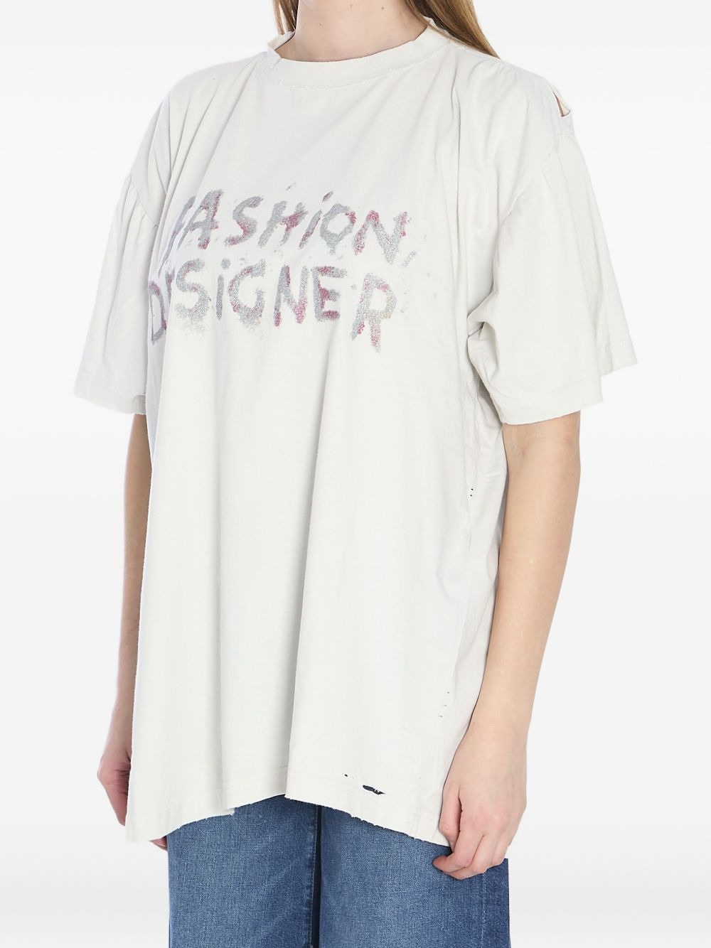 distressed cotton shirt - 4