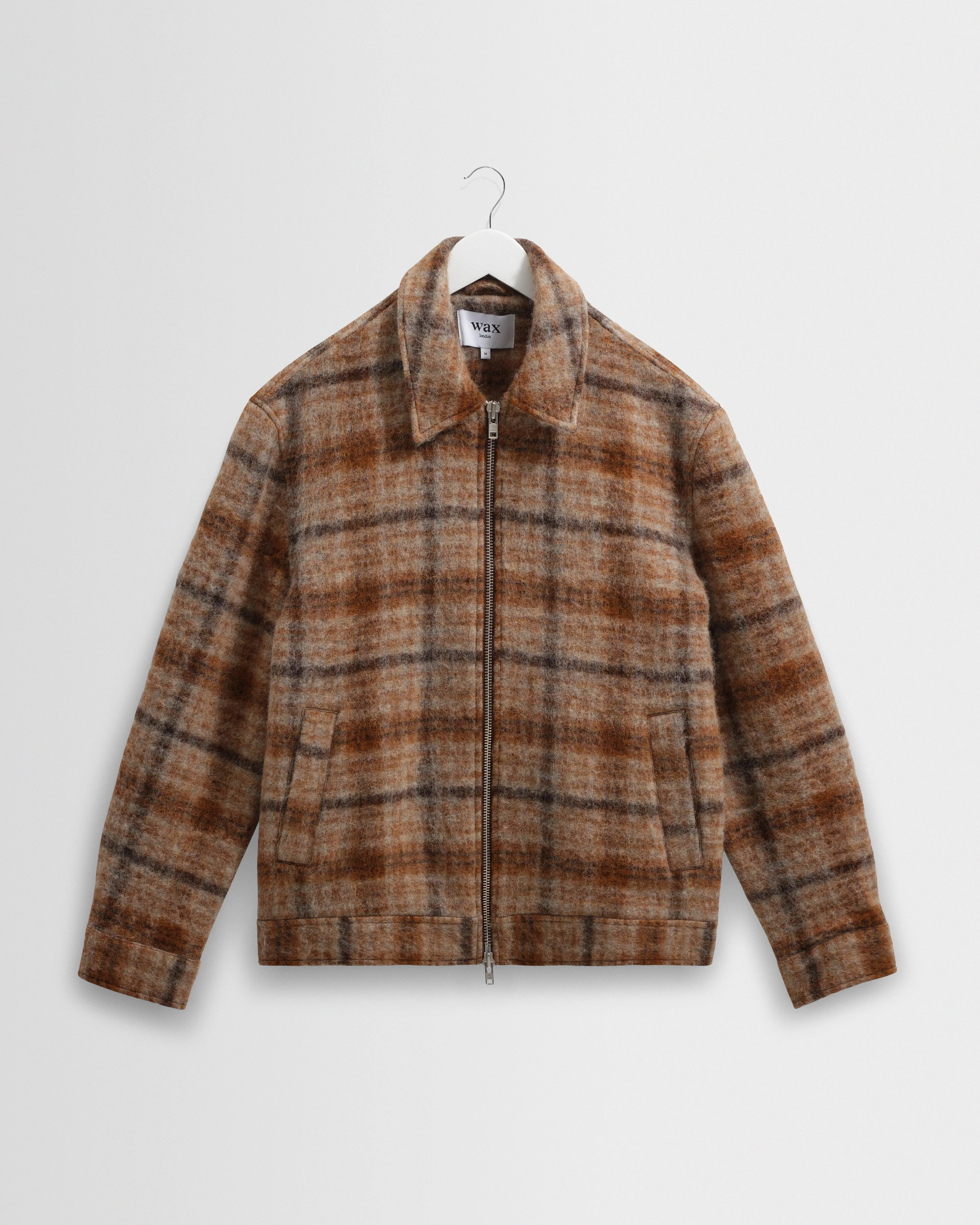 Heath - Natural And Tan Drawn Check Jacket - 1