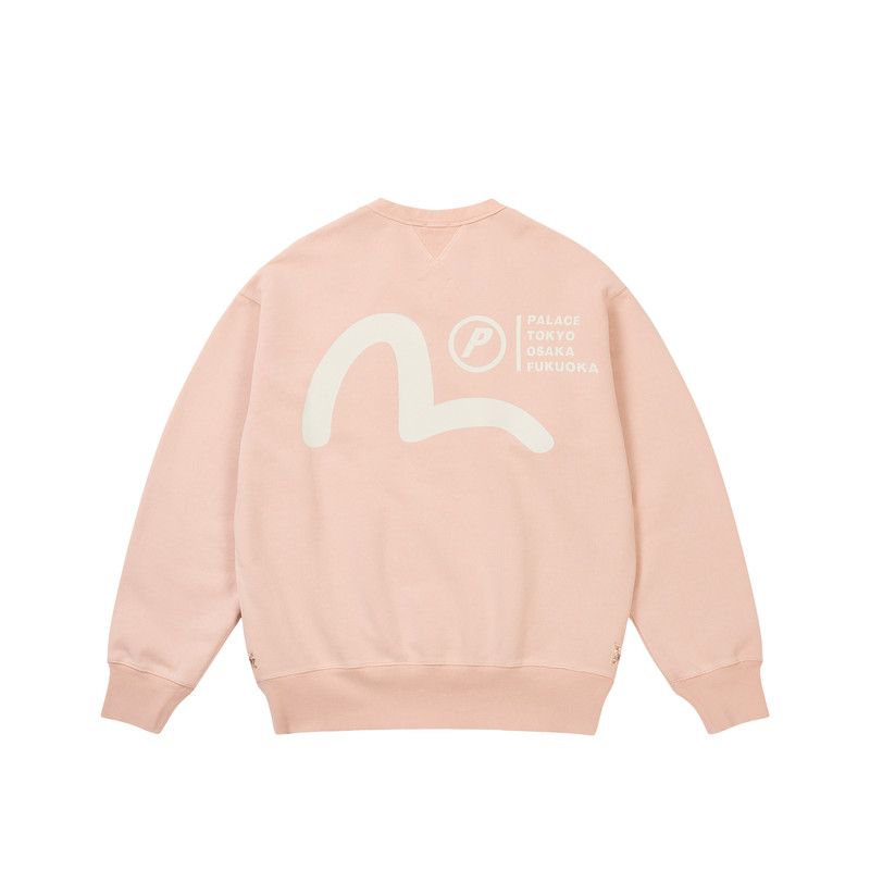 PALACE EVISU CREW MISTY PINK 1