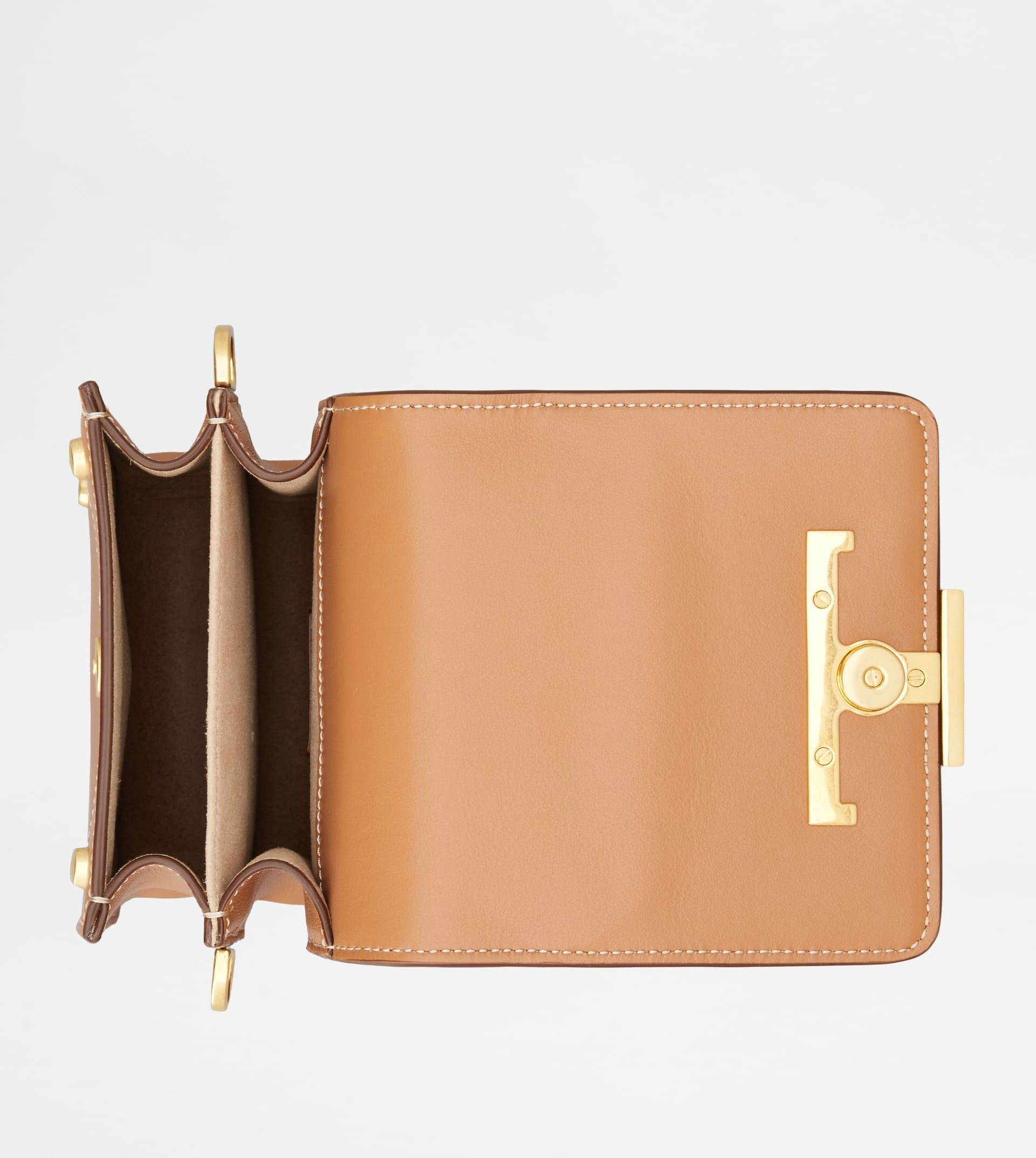 T TIMELESS BAG IN LEATHER MICRO - BROWN - 5