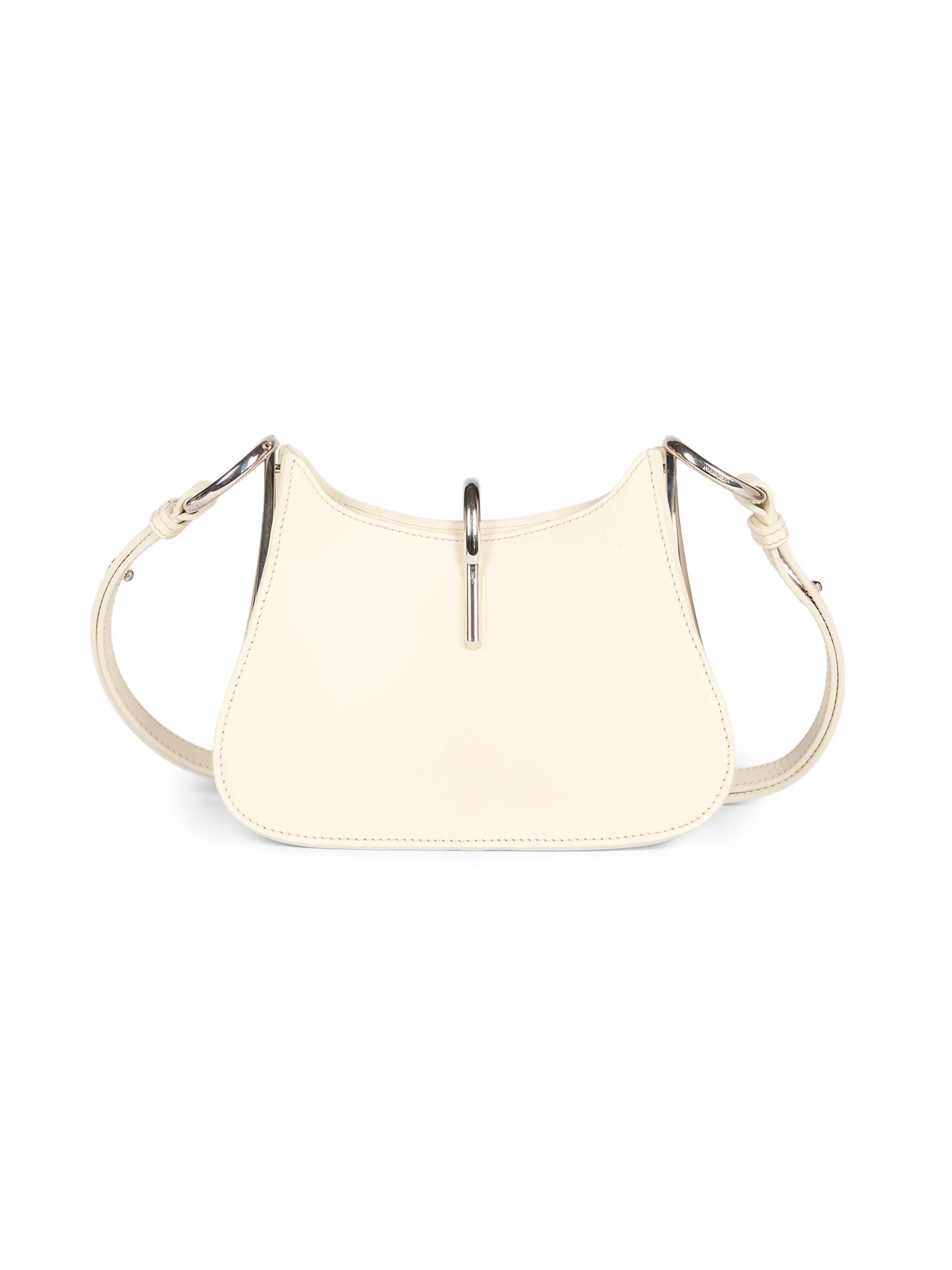 Women's Small Ring Leather Shoulder Bag - Ivory - 1
