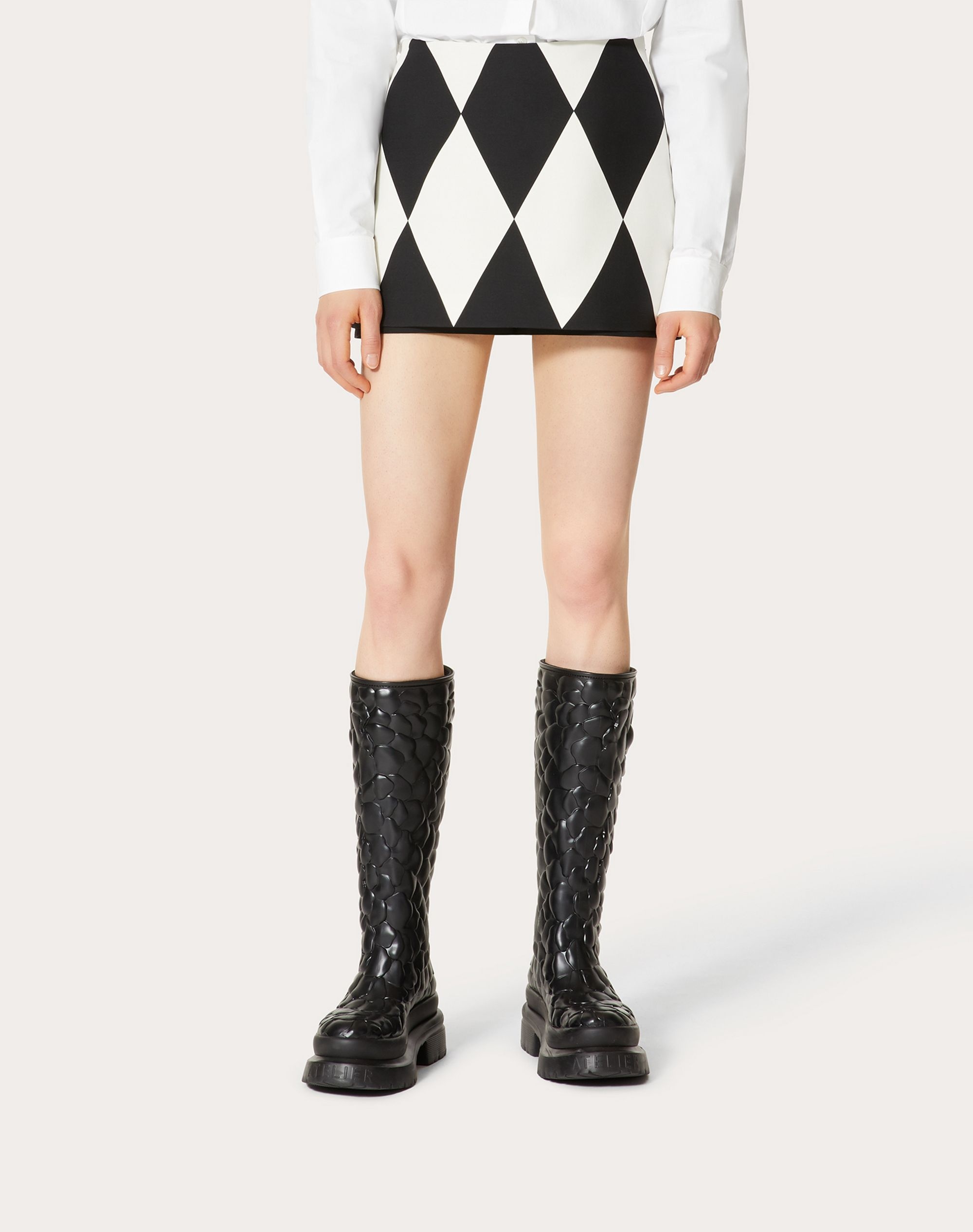 SKORT IN PRINTED CREPE COUTURE - 3