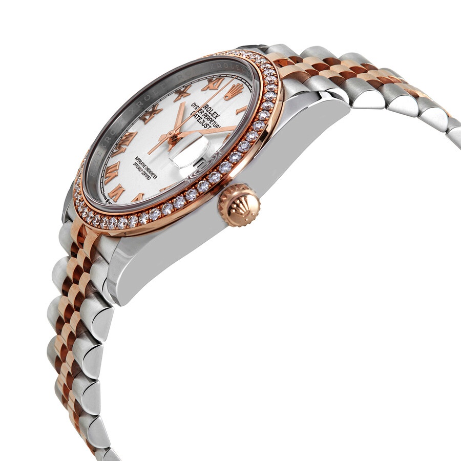 Rolex Datejust 36 White Dial Automatic Ladies Steel and 18k Everose Gold Jubilee Watch 126281WRJ - 2