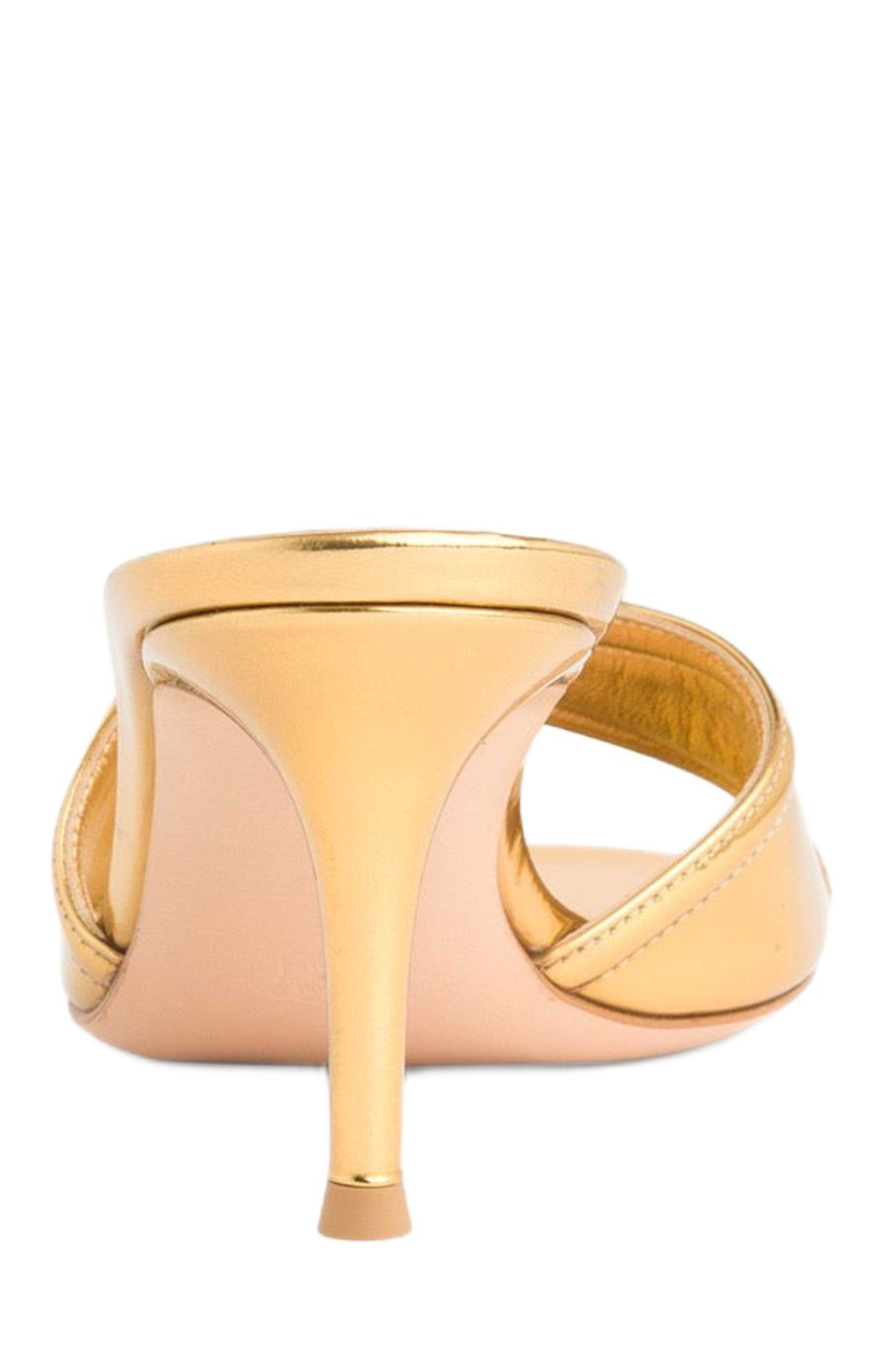 Gianvito Rossi Lucrezia Mule 70 Mules in Gold at Nordstrom - 4