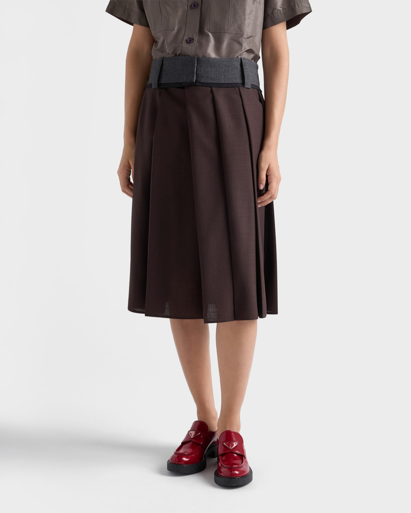 Prada Chocolate brushed leather loafers outlook