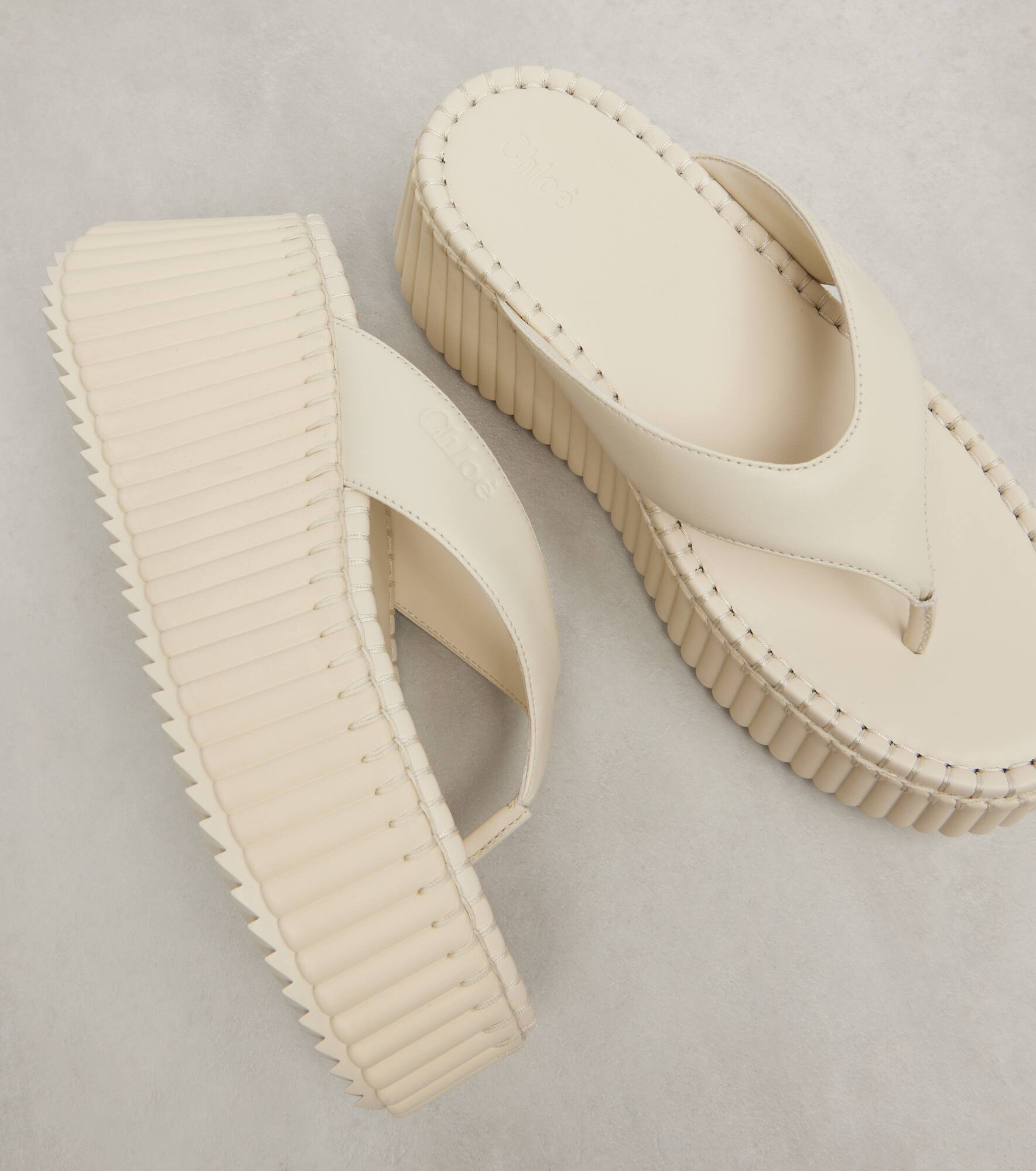 Nama 80 leather platform thong sandals - 5