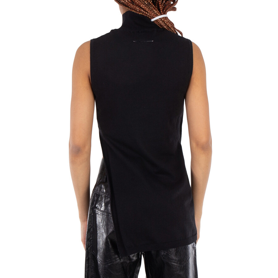 MM6 Asymmetric Turtleneck Sleeveless Top - 3