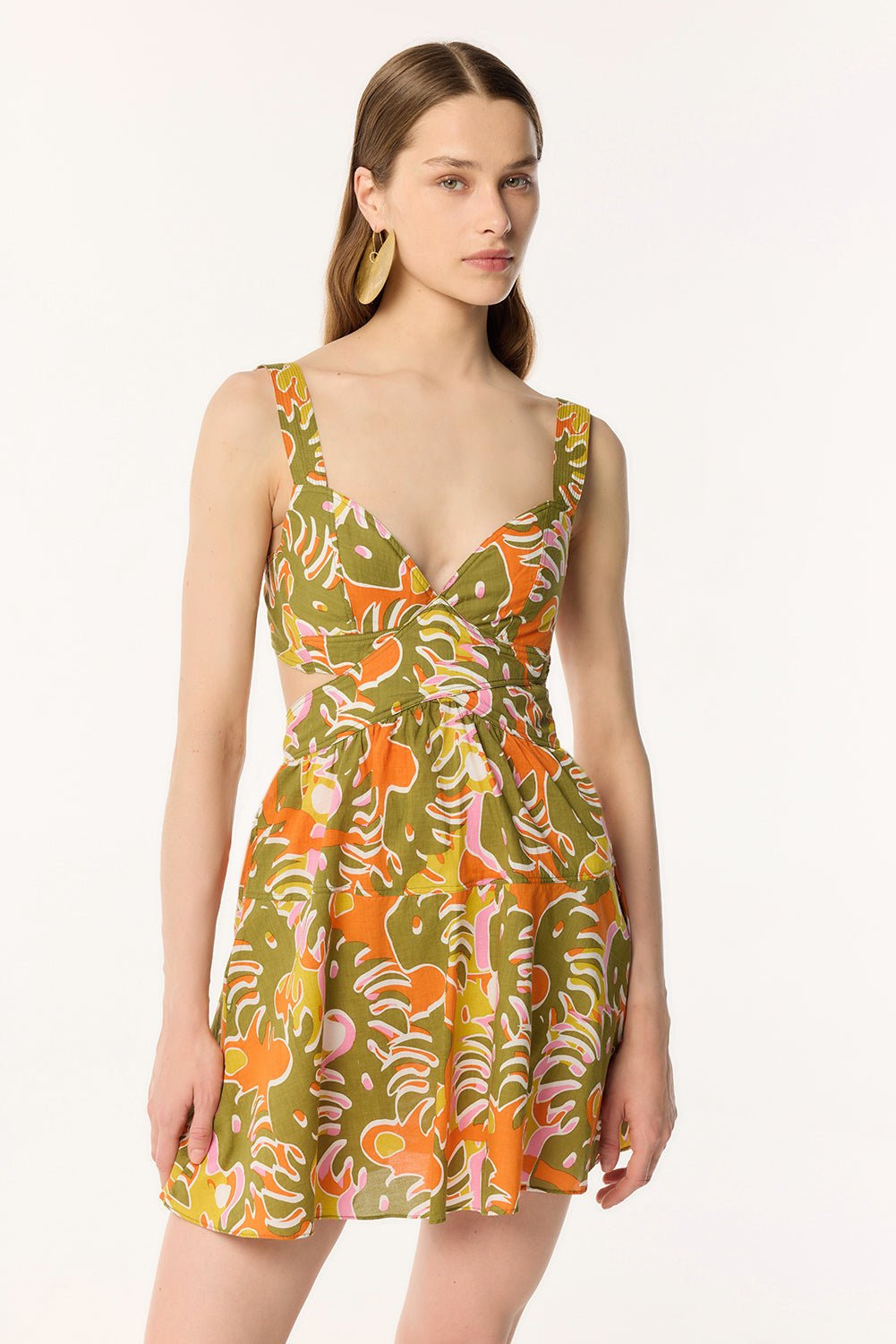 Mini Dress Coco - Green Geo Afro - 3