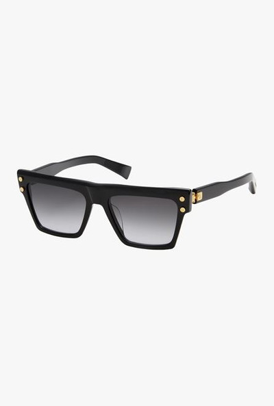 Balmain Black and dark gray acetate B-V sunglasses outlook