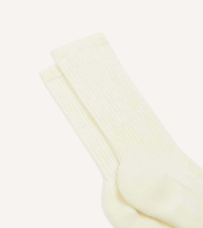 Ecru Cotton Sports Socks 3