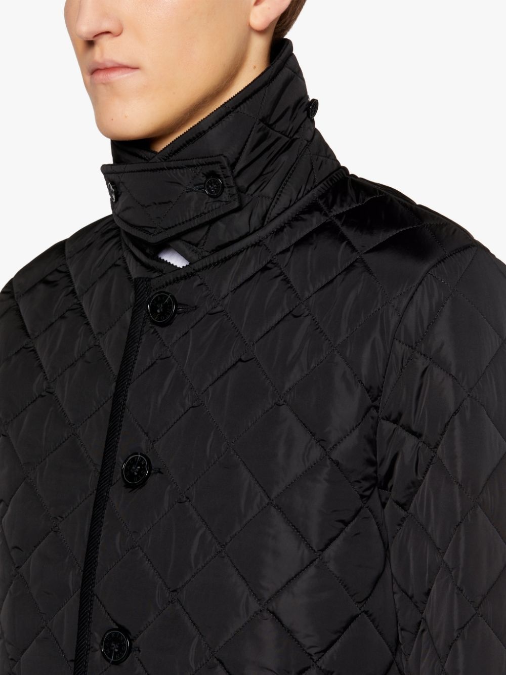 KINGDOM BLACK NYLON QUILTED JACKET | GQC-109 - 5