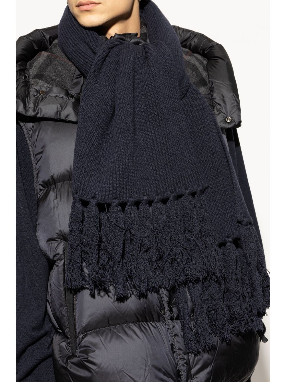 fringed wool scarf - 3