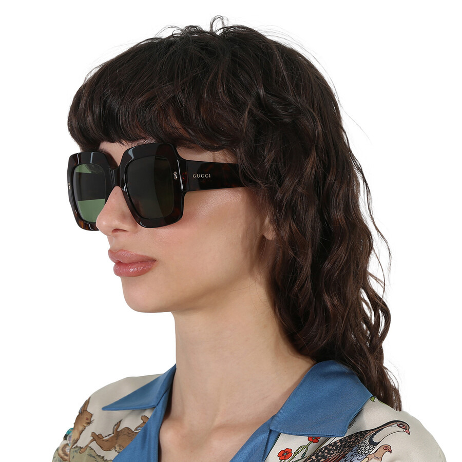 Gucci Green Square Ladies Sunglasses GG1111S 002 53 - 2