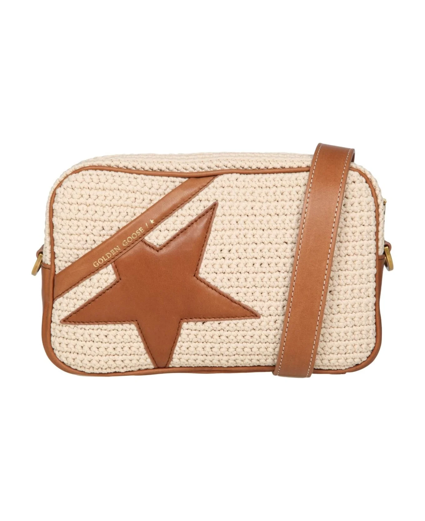 Star Bag In Crochet Fabric And Leather - 1