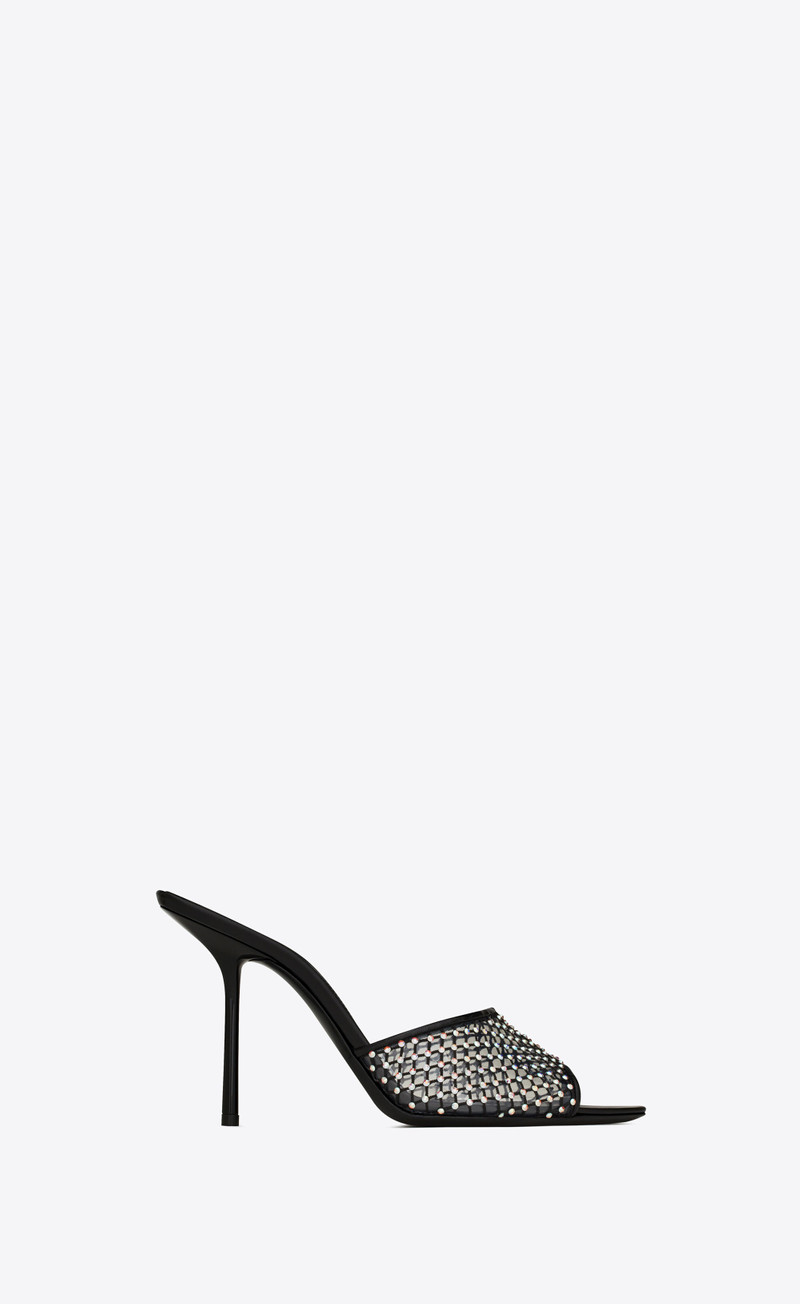 luz mules in mesh with rhinestones - 1