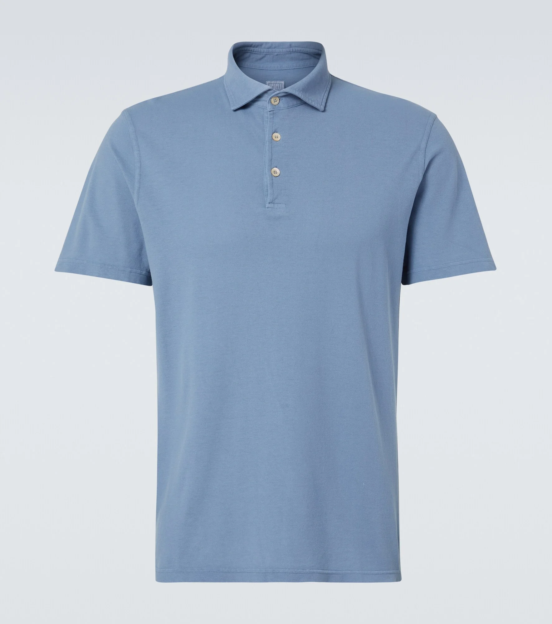 Cotton piqué polo shirt - 1
