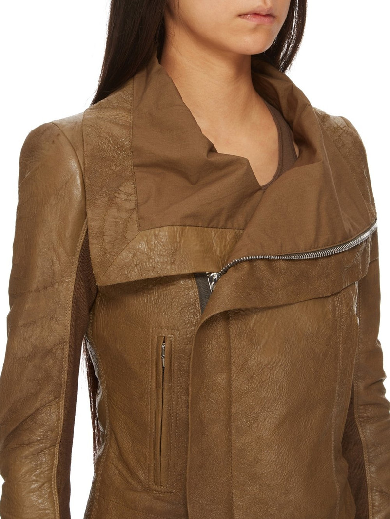 Asymmetric leather biker jacket 4