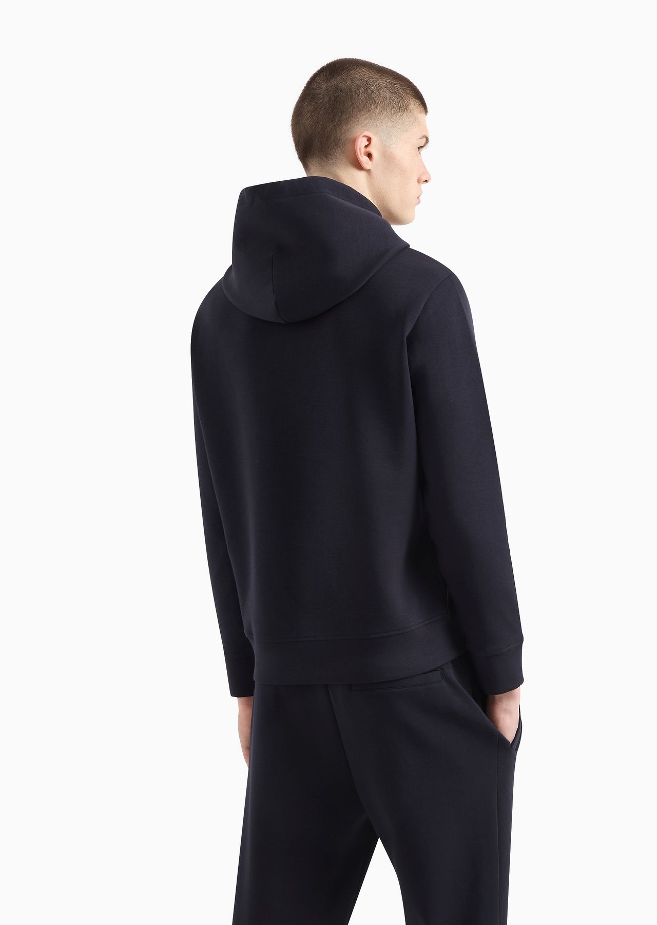 Hooded sweatshirt with micro logo patch - 3