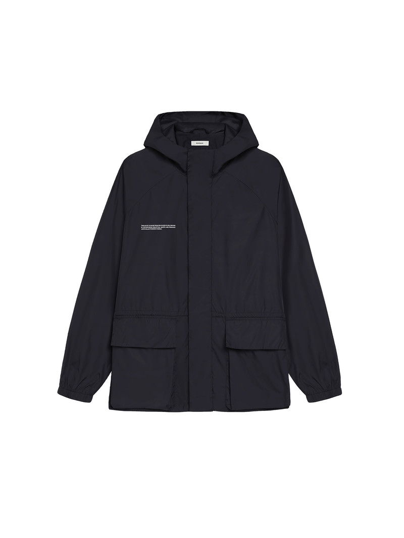 Mens Nylon Color Block Jacket - Black 1