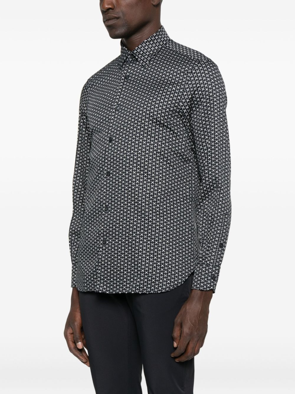 geometric-print shirt - 3