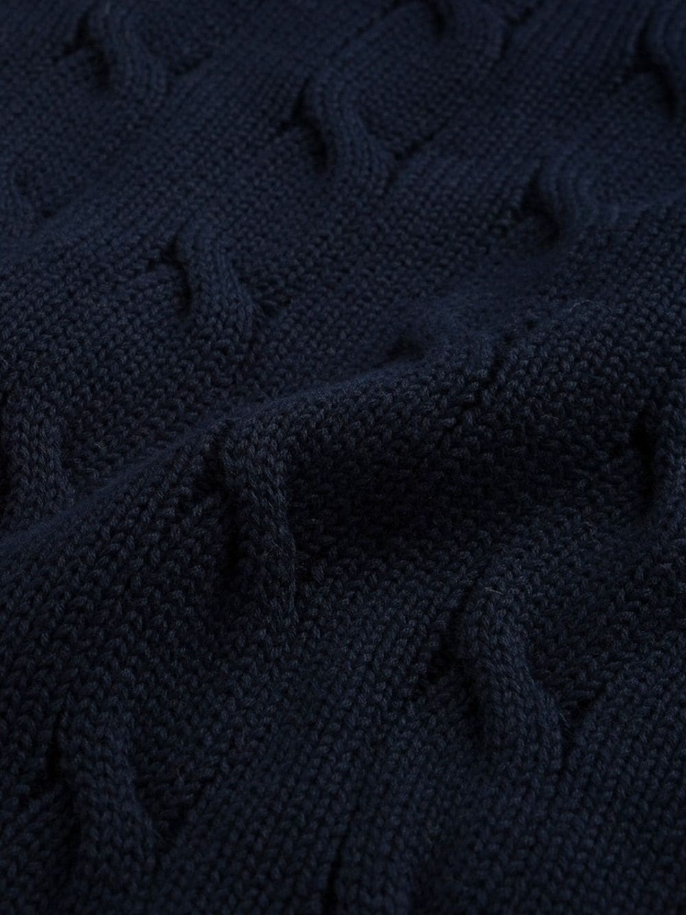 embroidered-logo cable knit jumper - 4