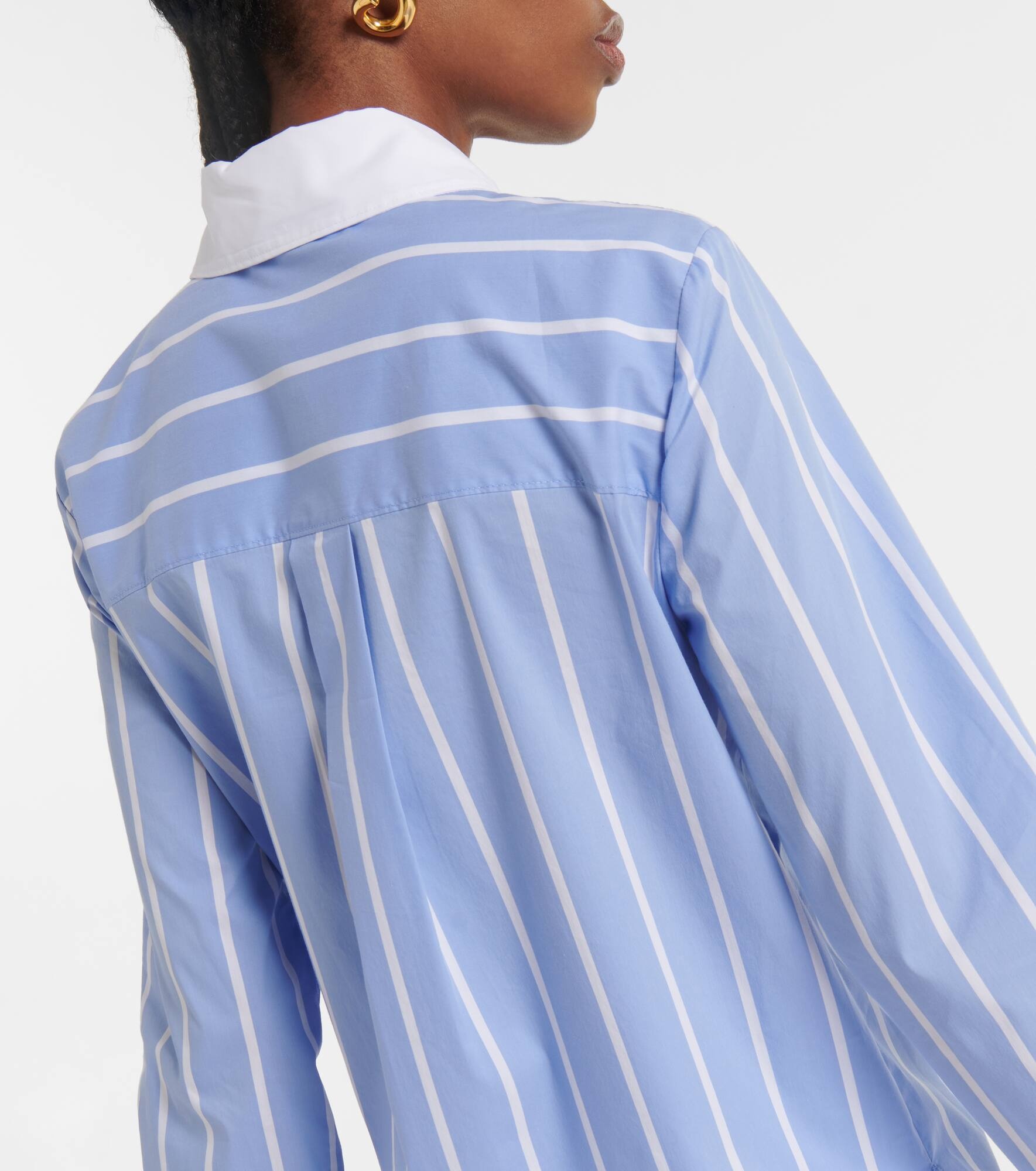 Marisol striped cotton poplin shirt - 6