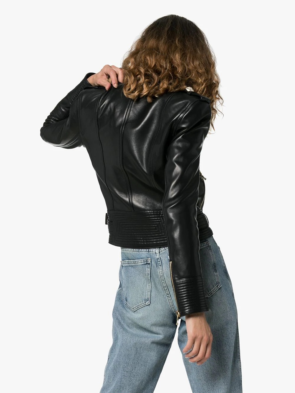 leather biker jacket  - 4