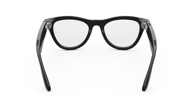 Ray-Ban Meta Skyler (Gen 2) Shiny Black Clear Lenses 4