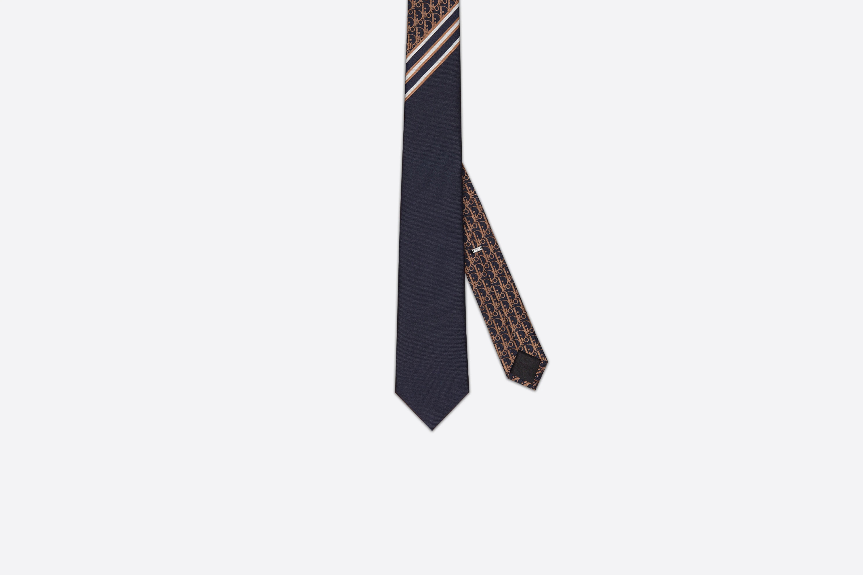 Striped Dior Oblique Tie - 1