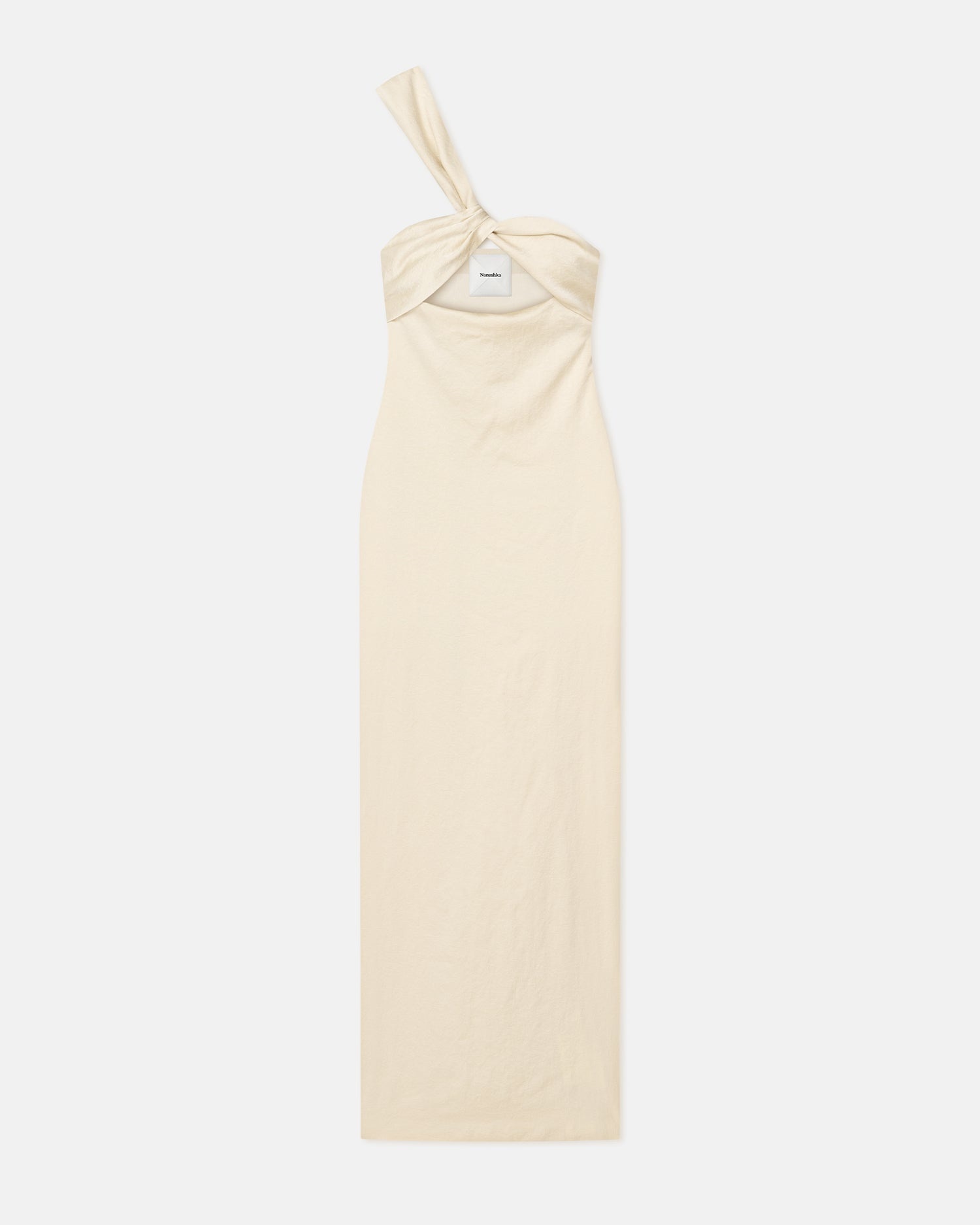 Twisted Crisp-Satin Maxi Dress - 1
