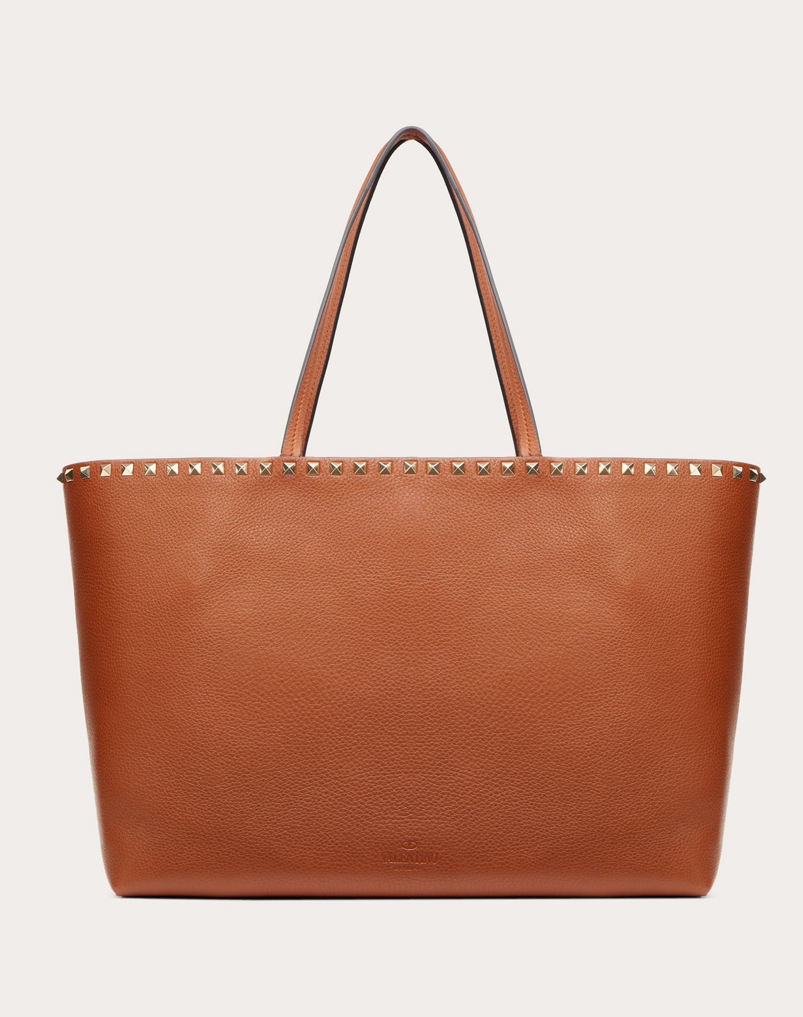 Rockstud Grainy Calfskin Tote Bag - 3