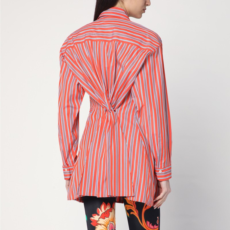 Etro Striped Shirt With Knotted Detail Women - 2
