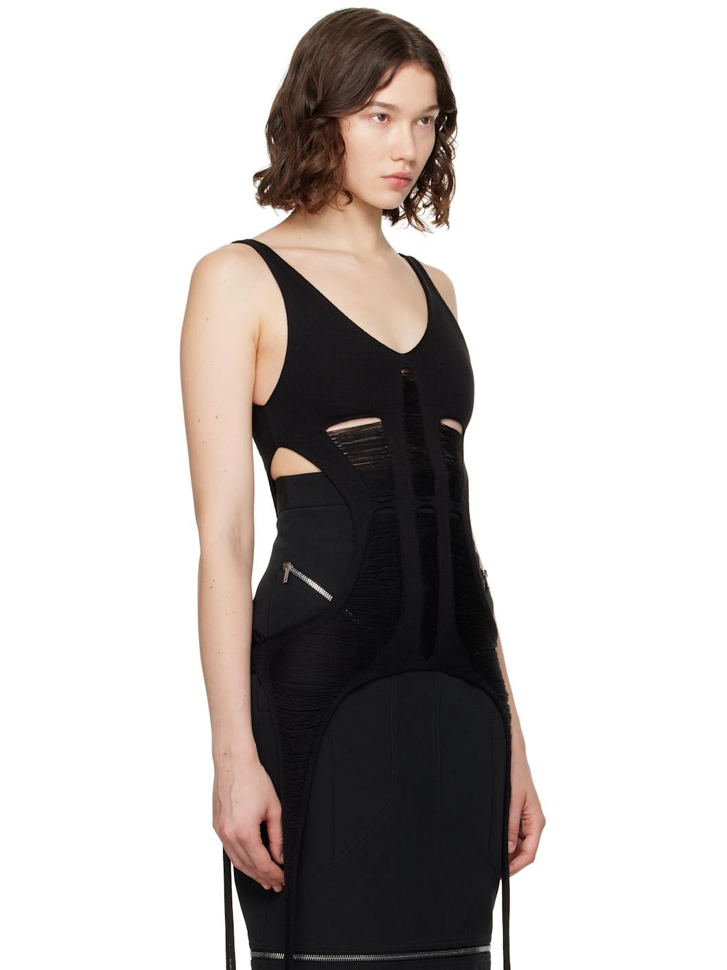 Black Hollywood Tanja Long Tank Top - 2