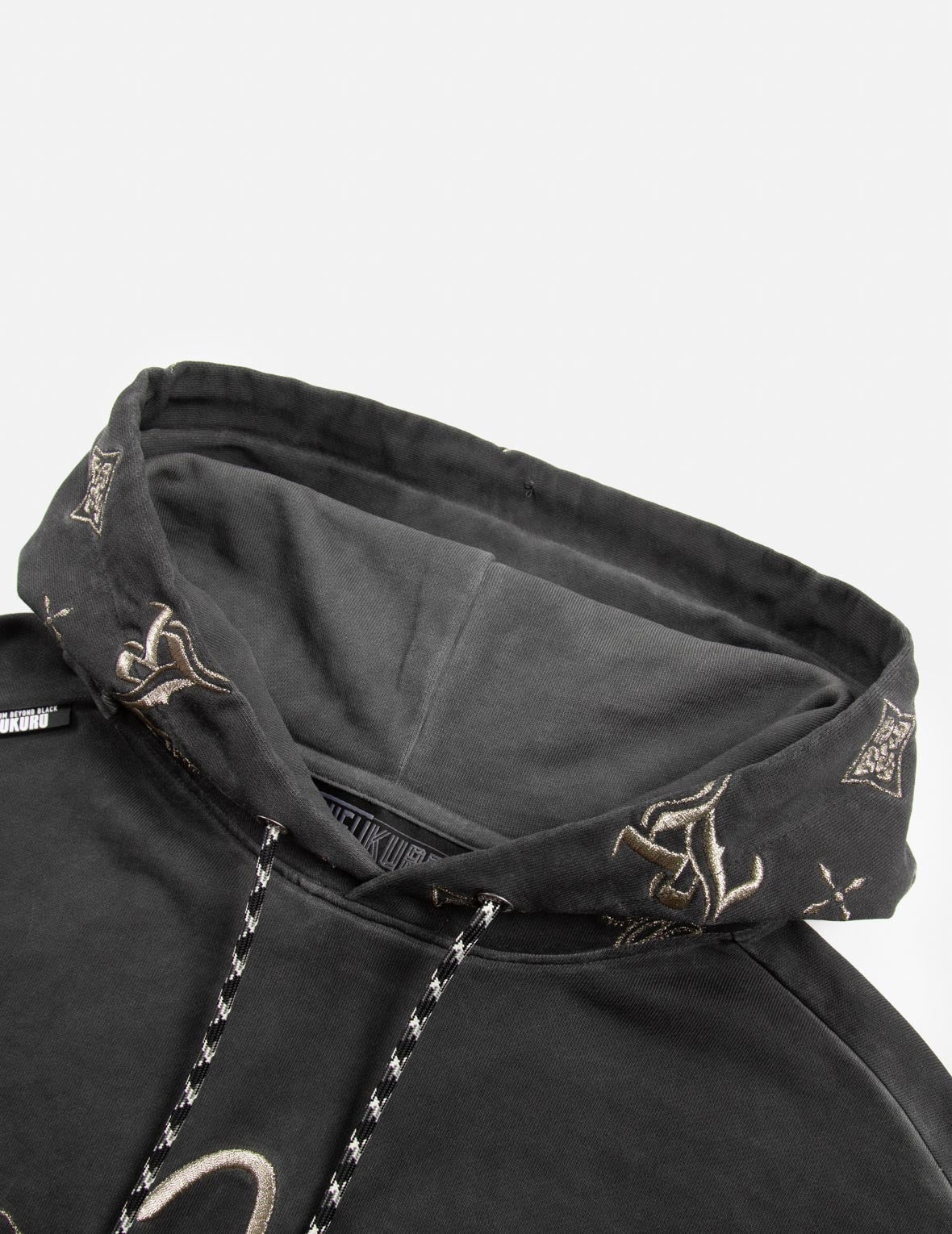 Monogram Embroidery Garment Dye Oversized Hoodie - 11