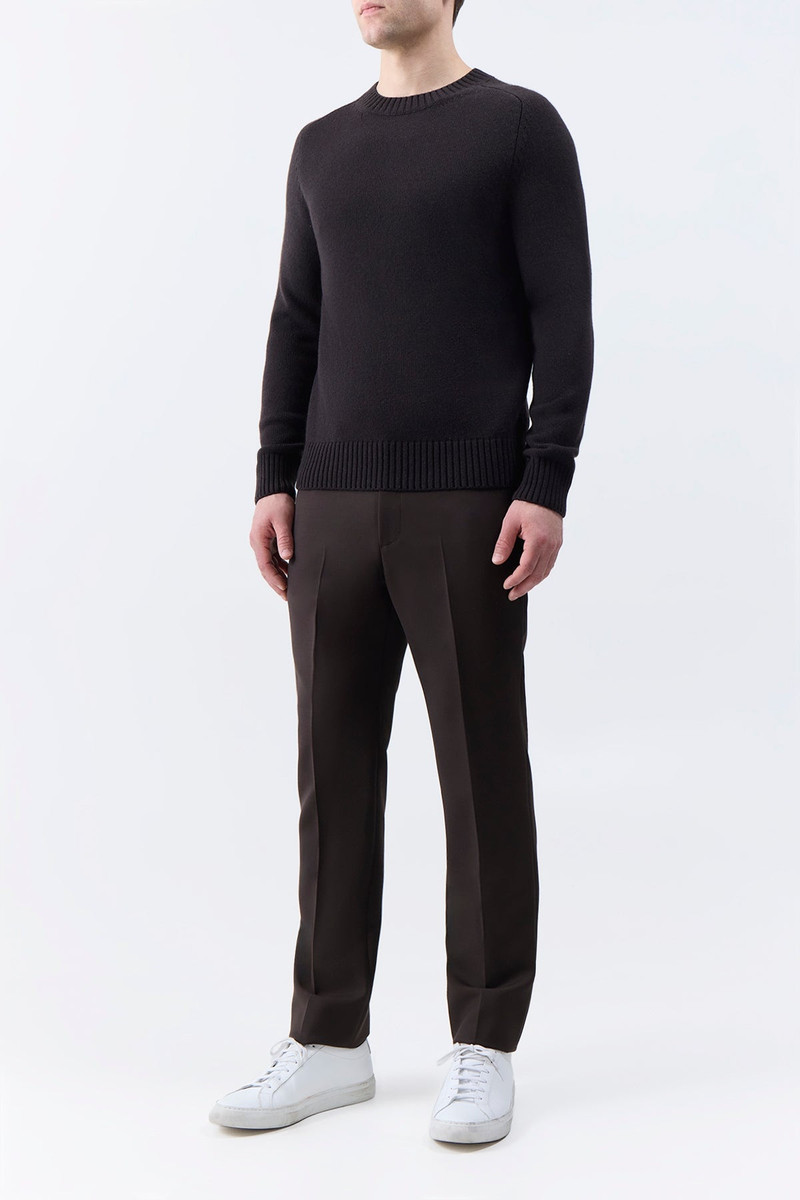 Francesco Knit Sweater in Chocolate Cashmere 3