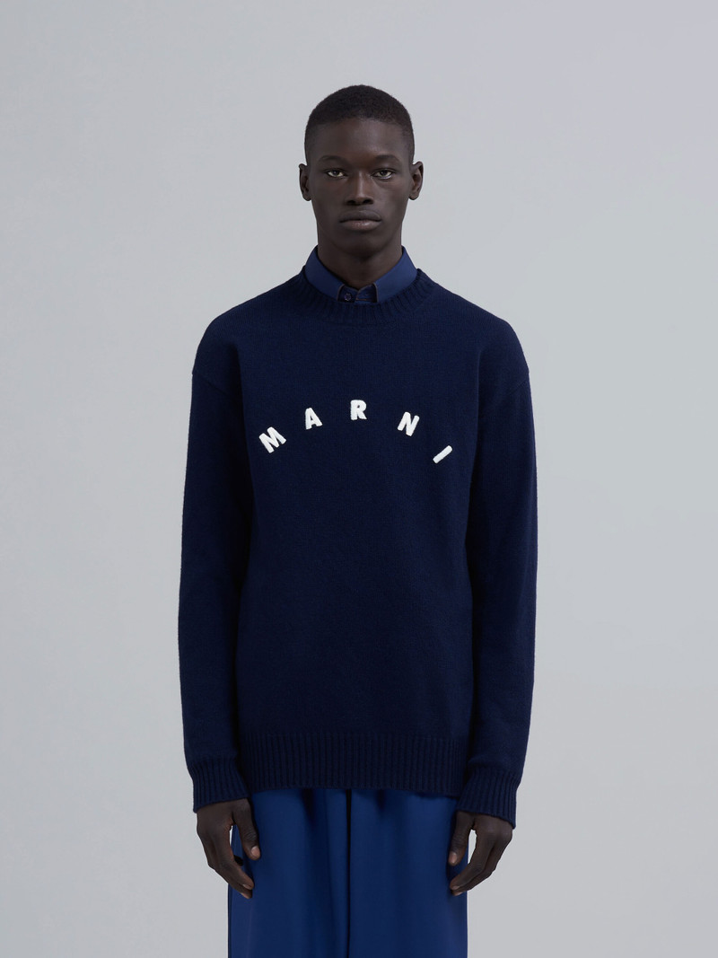 Marni BLUE BLACK CASHMERE SWEATER outlook