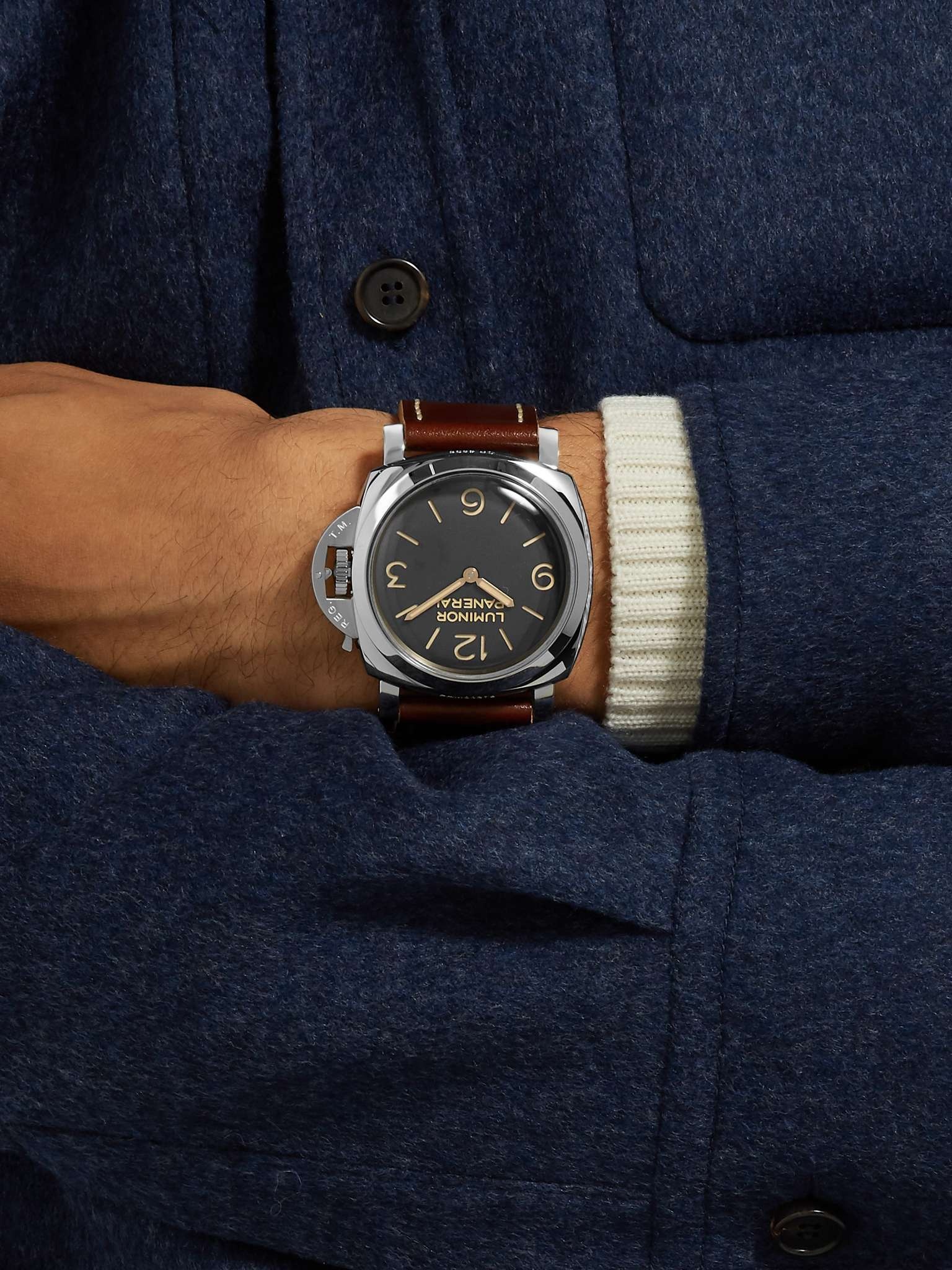 Luminor 1950 Hand-Wound 47mm Stainless Steel and Leather Watch, Ref. No. PAM00372 - 2