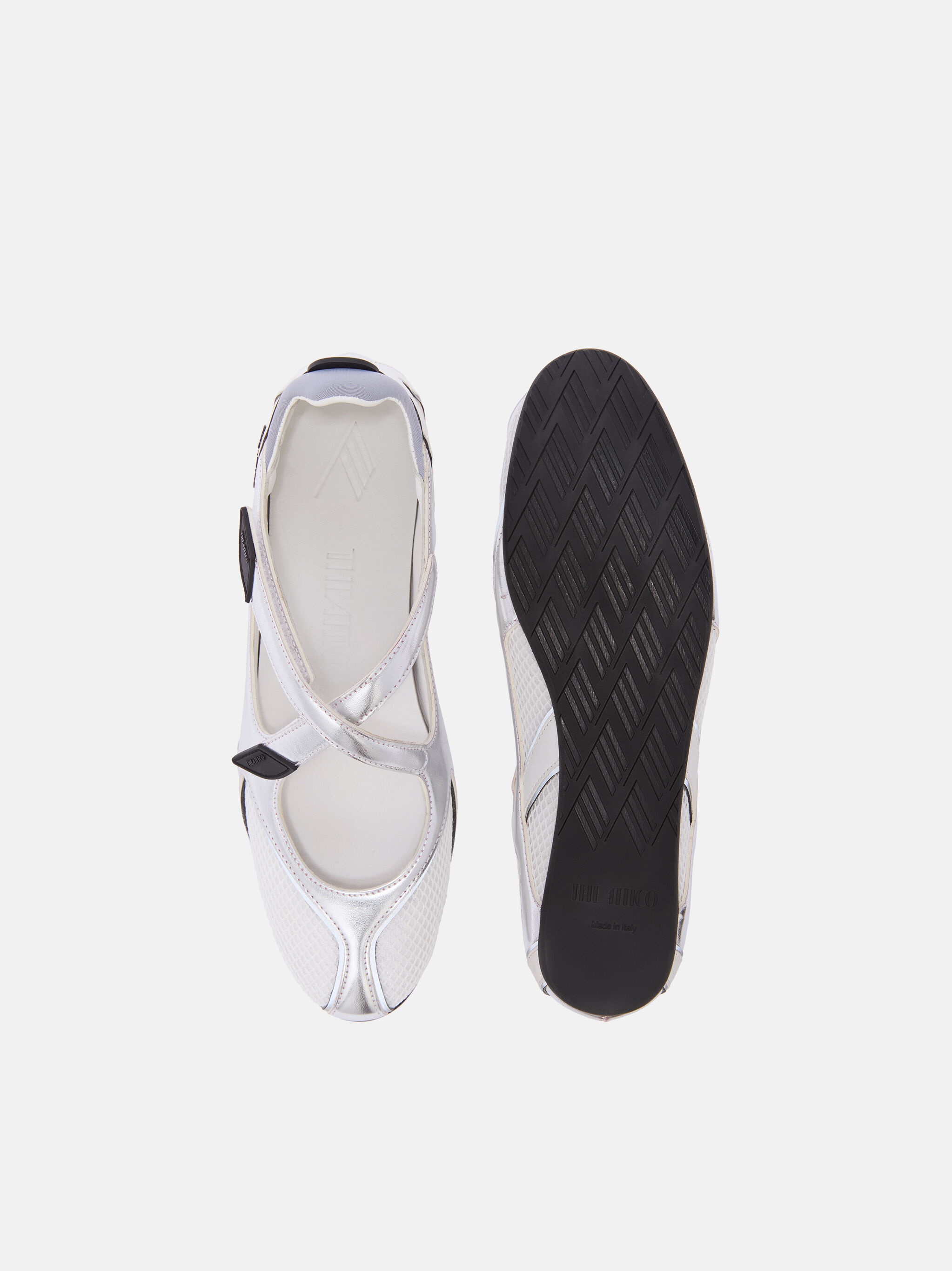 ''FLOOR 01'' BALLERINA FLAT SILVER - 5