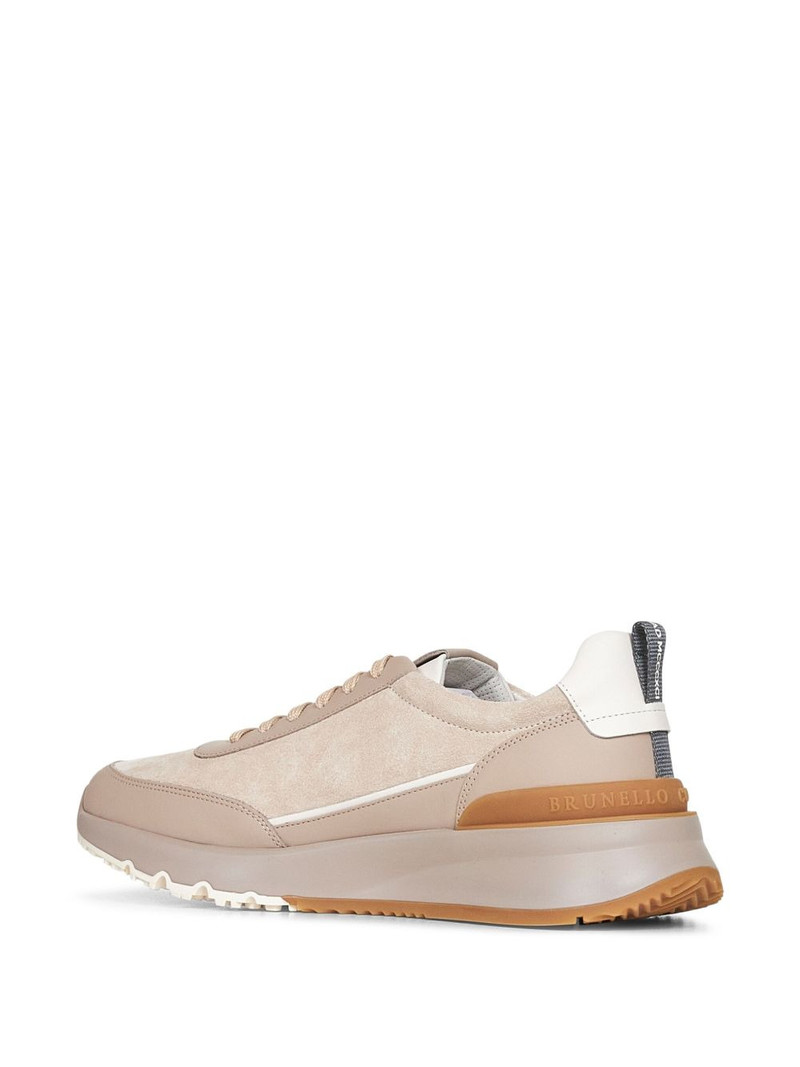 Brunello Cucinelli lace-up round-toe sneakers outlook