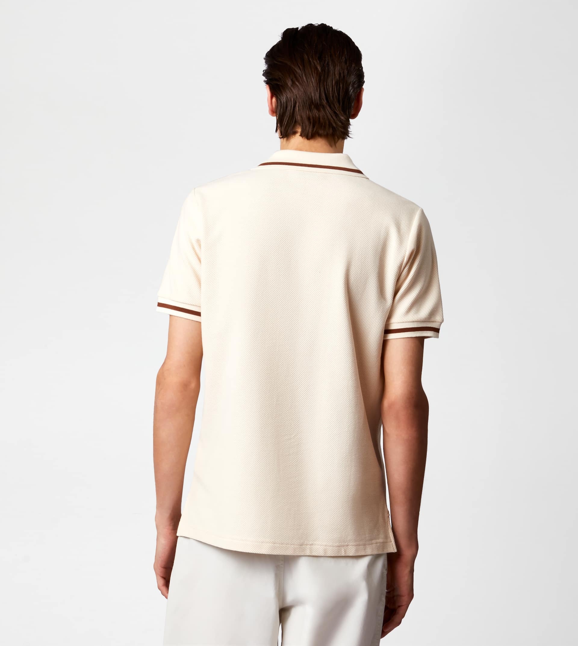 POLO SHIRT IN PIQUET - OFF WHITE - 5