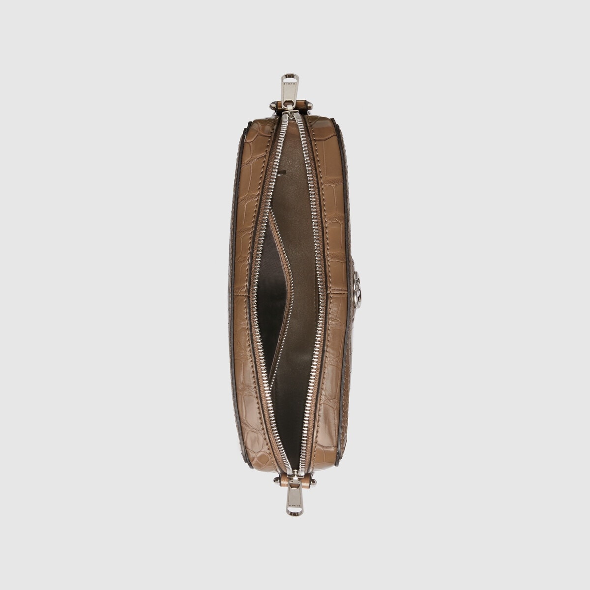Crocodile crossbody bag with Double G - 9