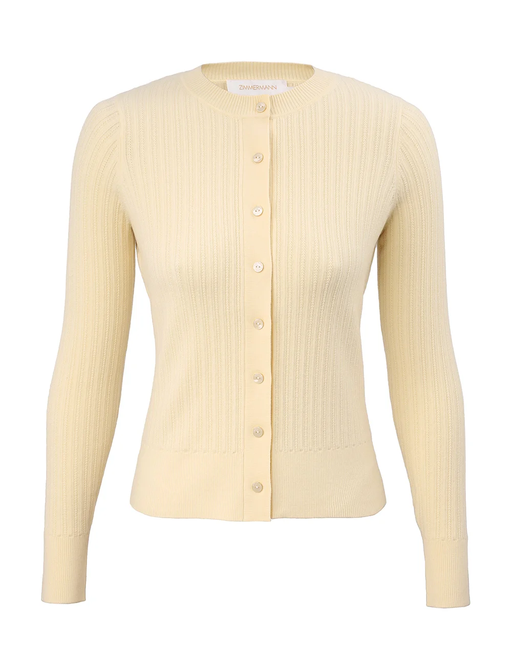 RIBBED KNIT CARDIGAN - 1
