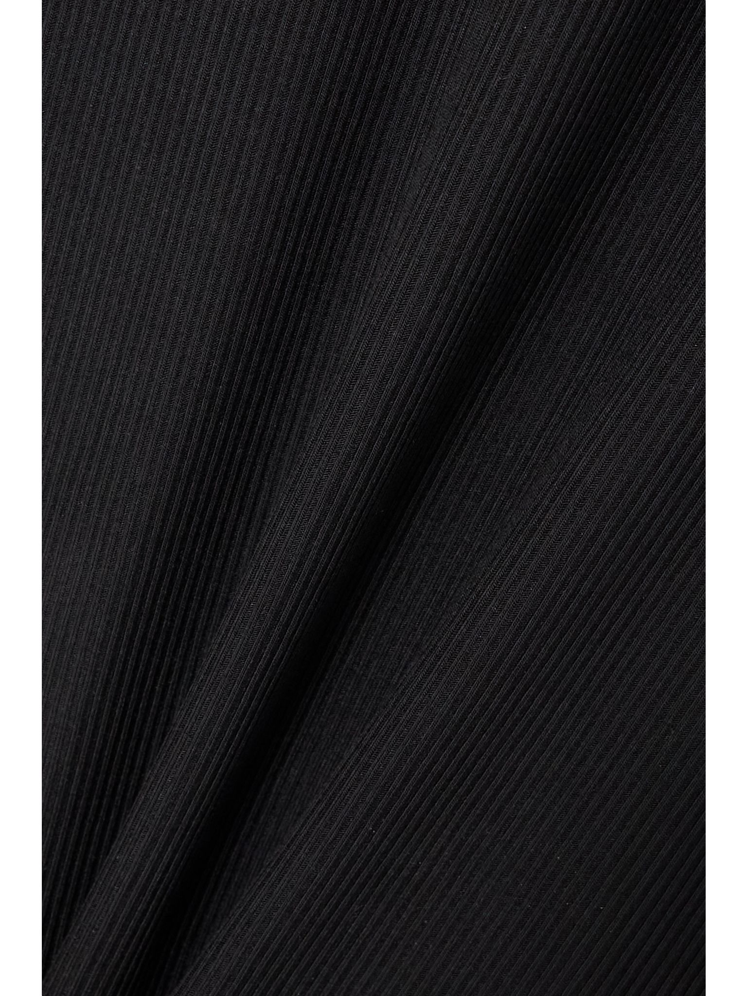 Soft Lounge Ribbed Long stretch-modal slip dress - Onyx Black - 4
