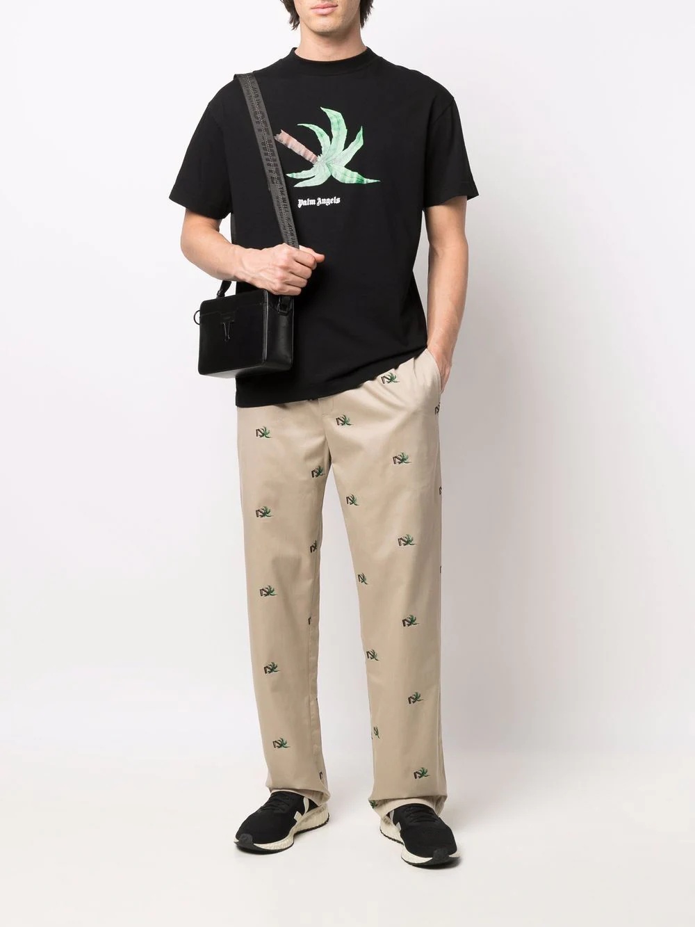 broken palm tree straight-leg trousers - 2