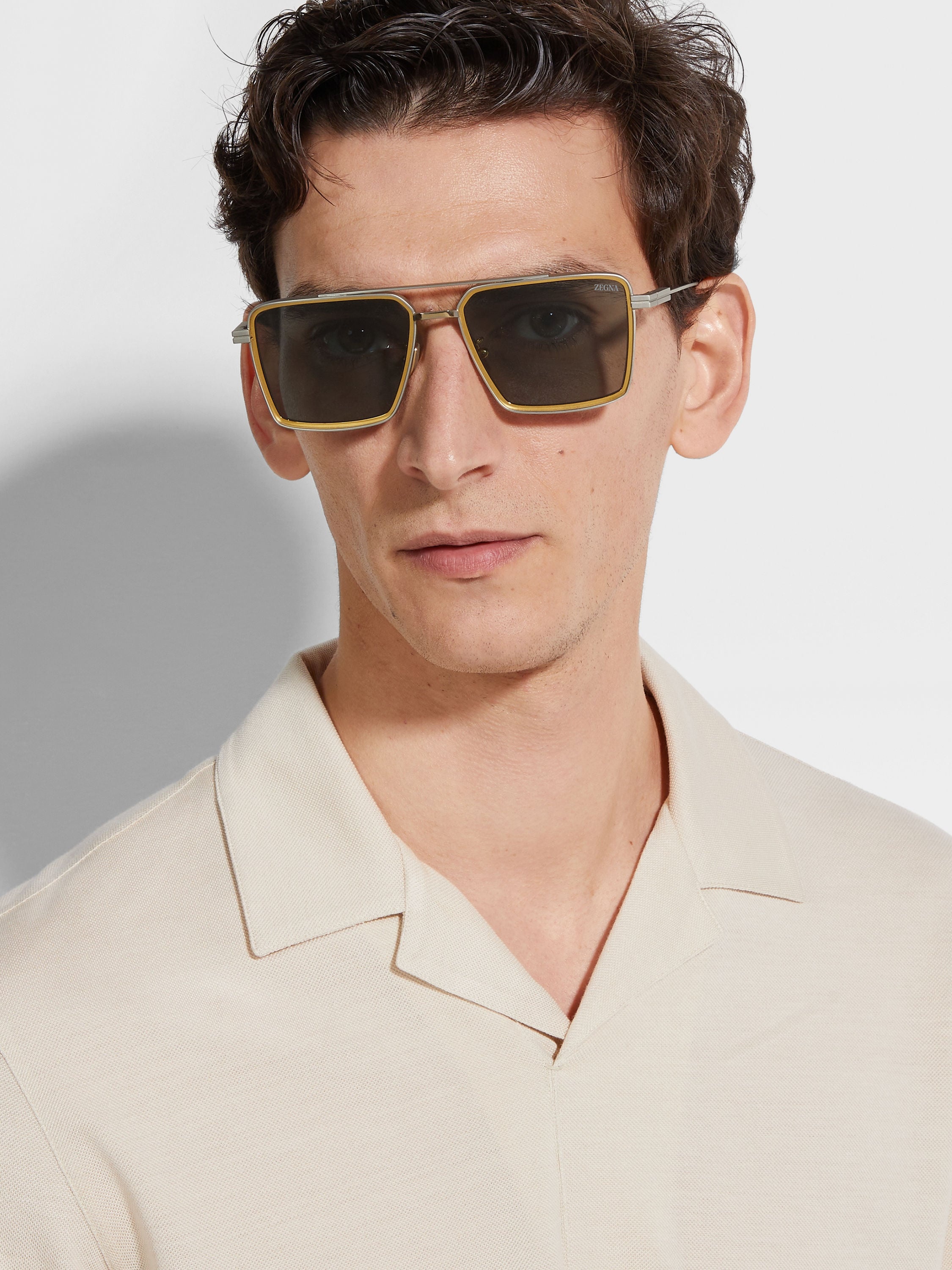 SATIN PALLADIUM METAL SUNGLASSES - 4