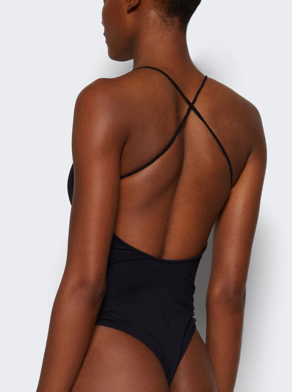 V Neck Bodysuit Black - 4